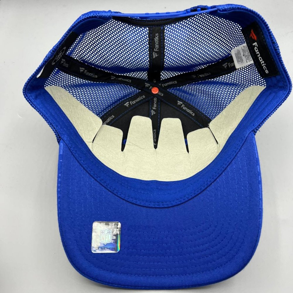 New York Giants Trucker Hat Men‎ Blue Camouflage Fanatics NFL Snap Back Cap New - Picture 4 of 8